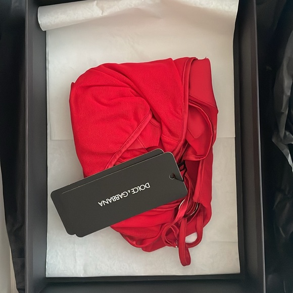 NWT Dolce & Gabbana Very Dark Red sheer lingerie set ♥️ - Picture 2 of 10